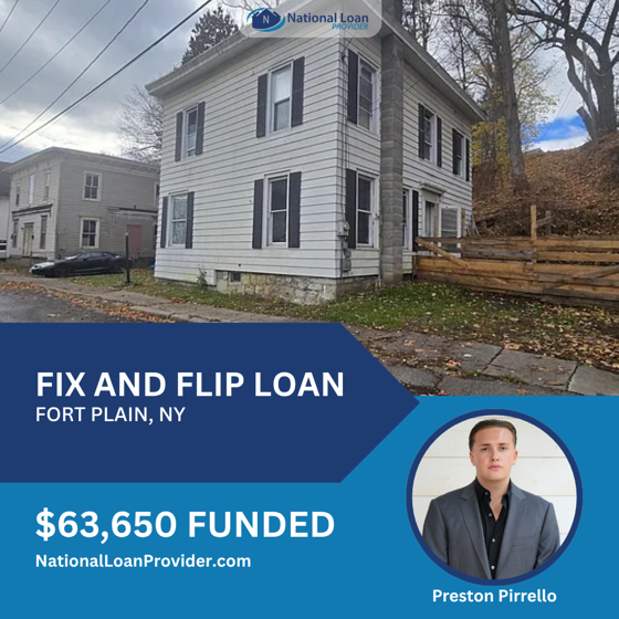 Closed real estate investment loan deal funded by National Loan Provider
