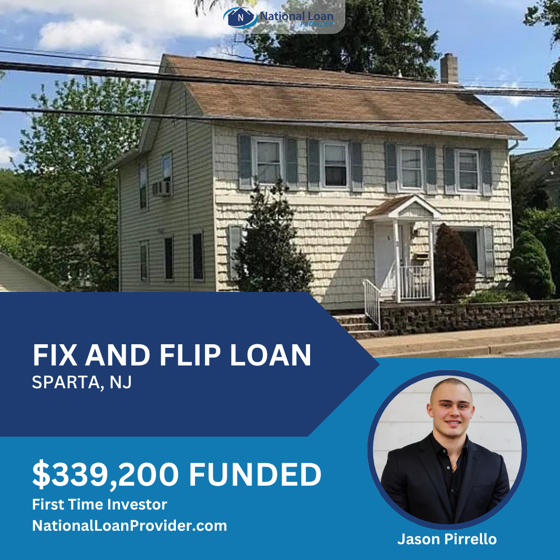 Closed real estate investment loan deal funded by National Loan Provider