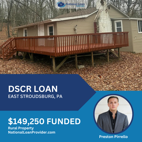 Closed real estate investment loan deal funded by National Loan Provider