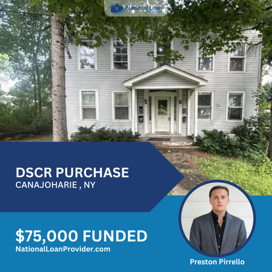 Closed real estate investment loan deal funded by National Loan Provider