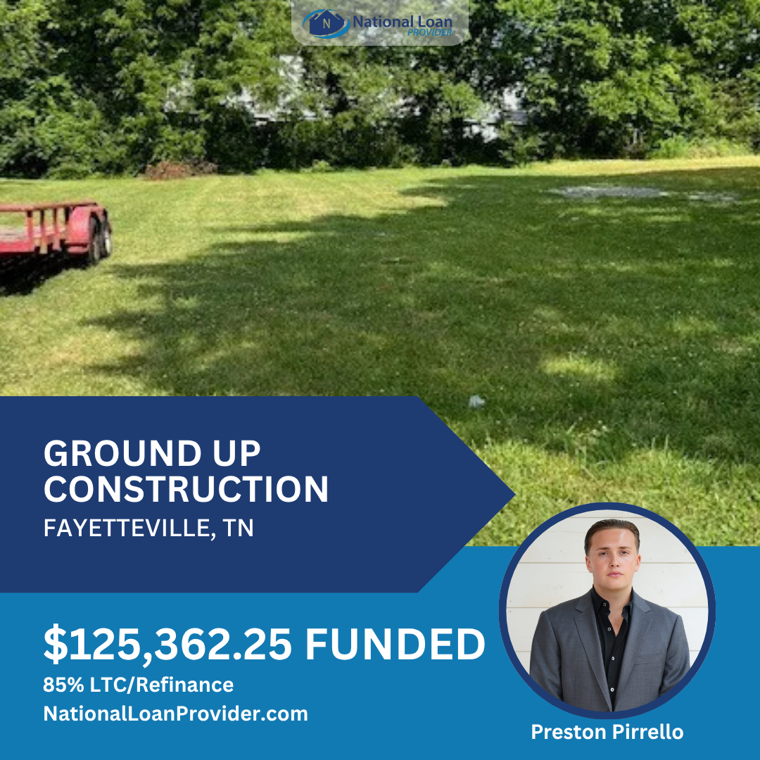 Closed real estate investment loan deal funded by National Loan Provider