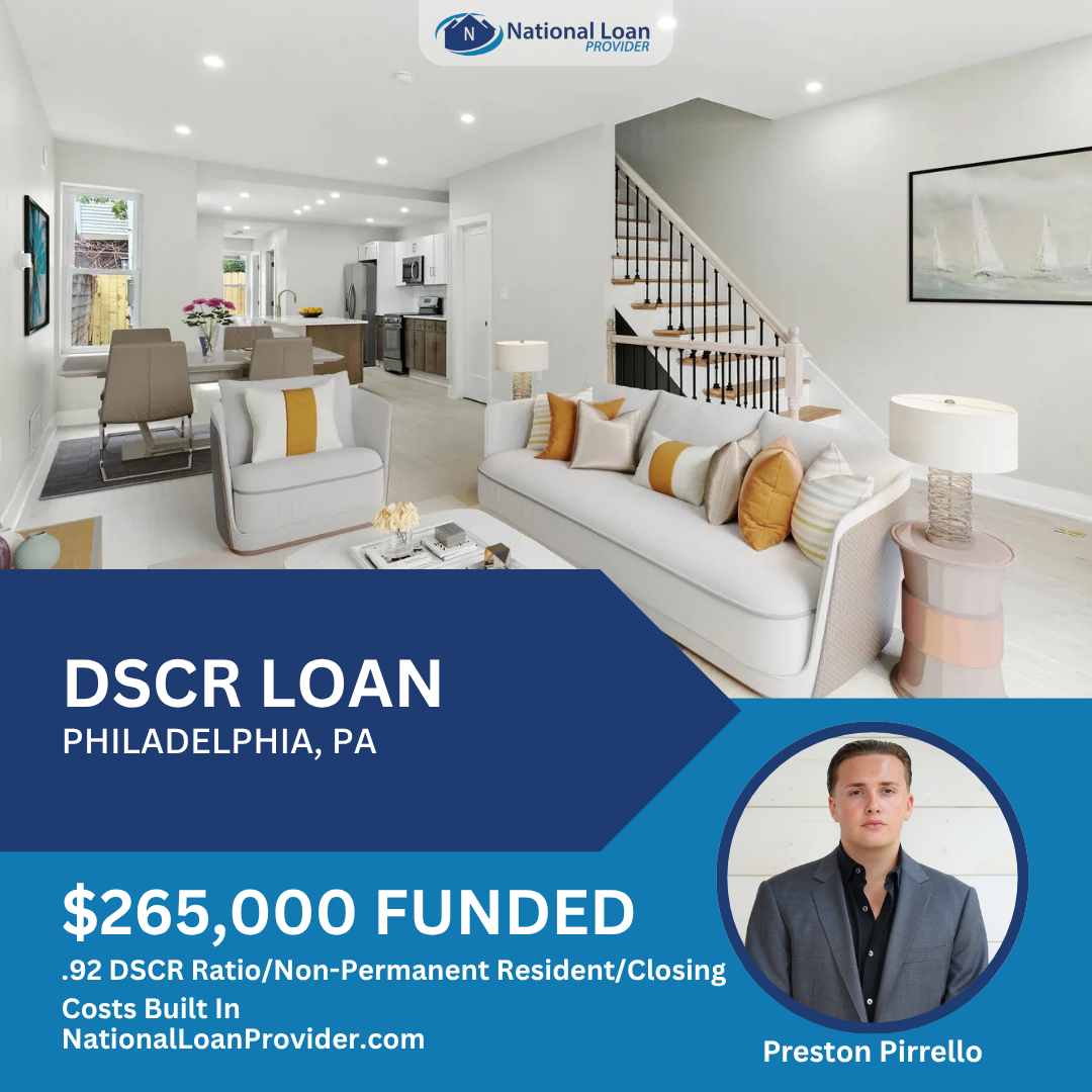 Closed real estate investment loan deal funded by National Loan Provider