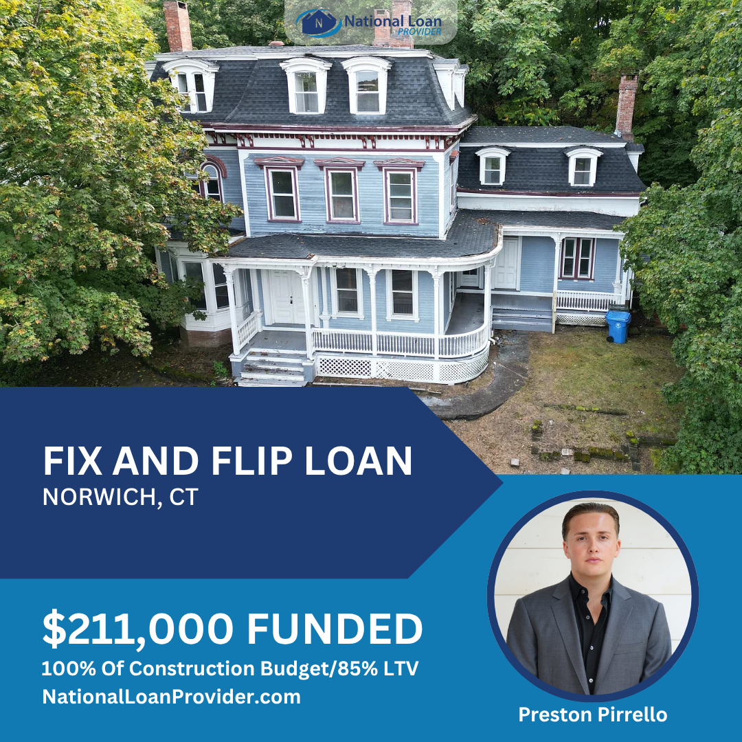 Closed real estate investment loan deal funded by National Loan Provider